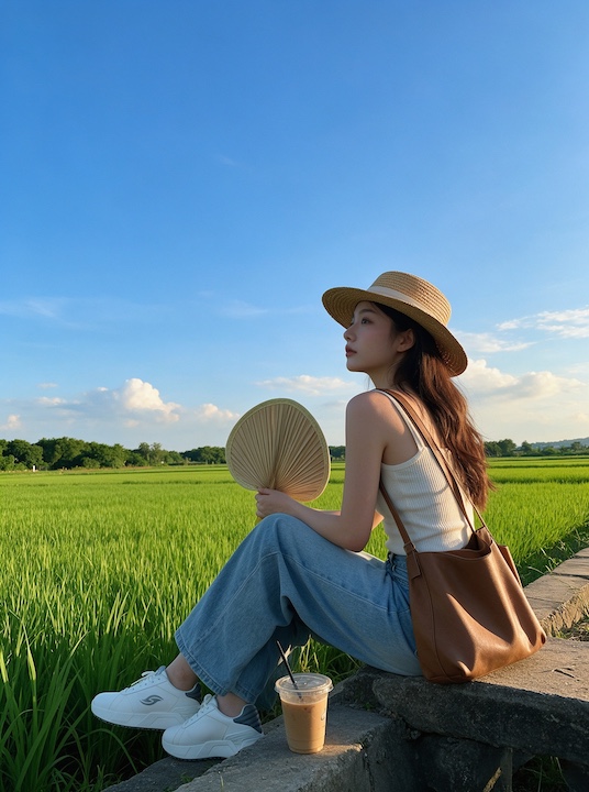 女性身穿运动服在户外行走 女性身穿运动服在户外行走